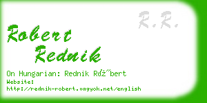 robert rednik business card